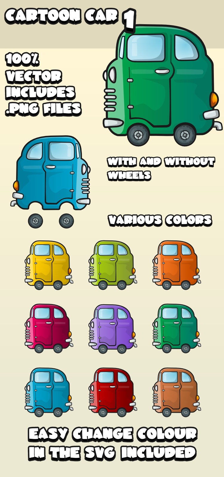 Cartoon car one