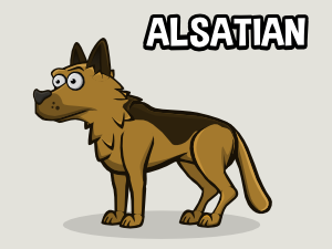 2d animated dog game sprite