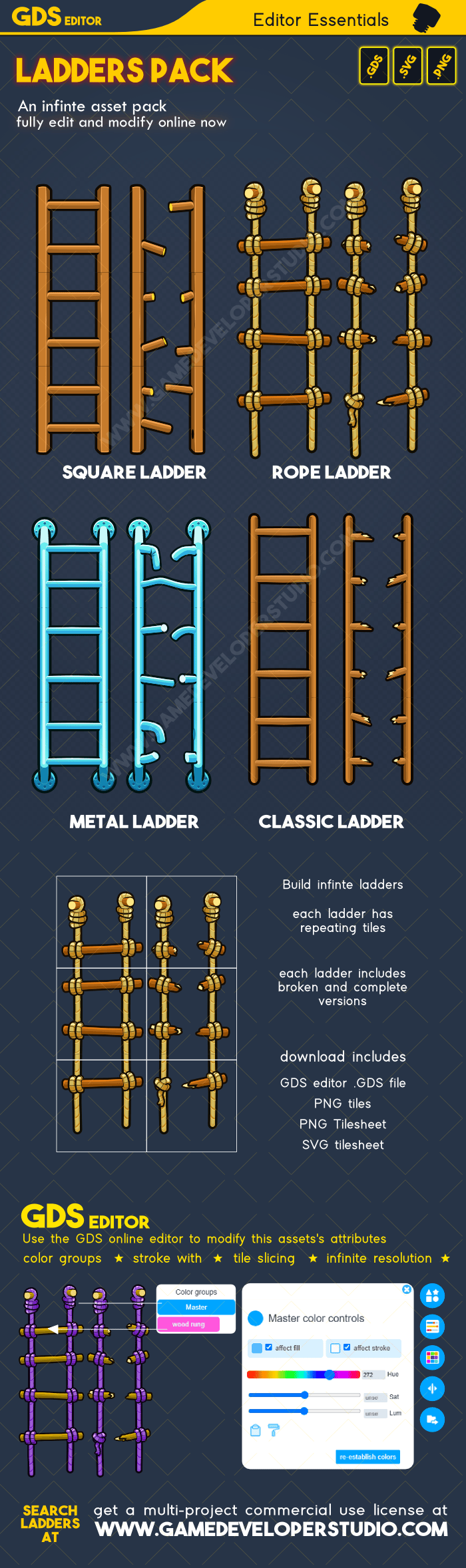 2d extensible ladders