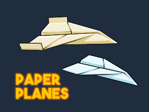 2D paper plane game assets
