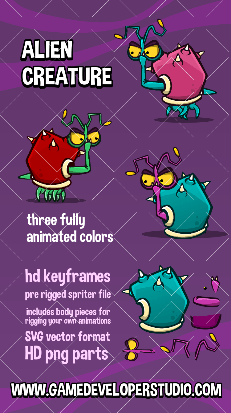 Alien creature game character