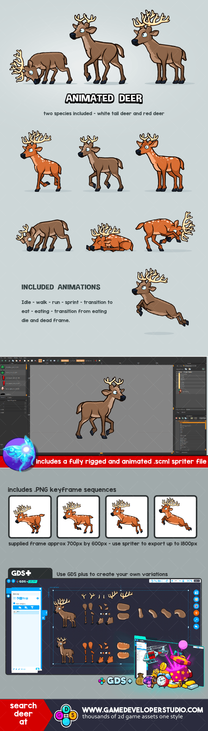 Animated deer