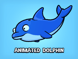 Animated Dolphin game sprite