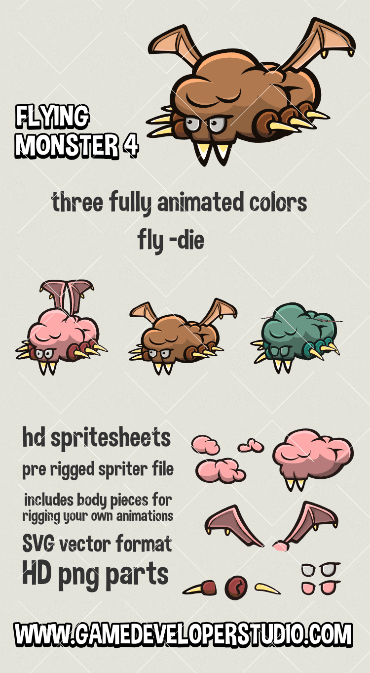 Animated flying monster 4