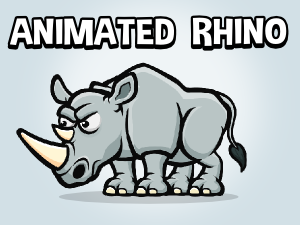 Animated rhinoceros