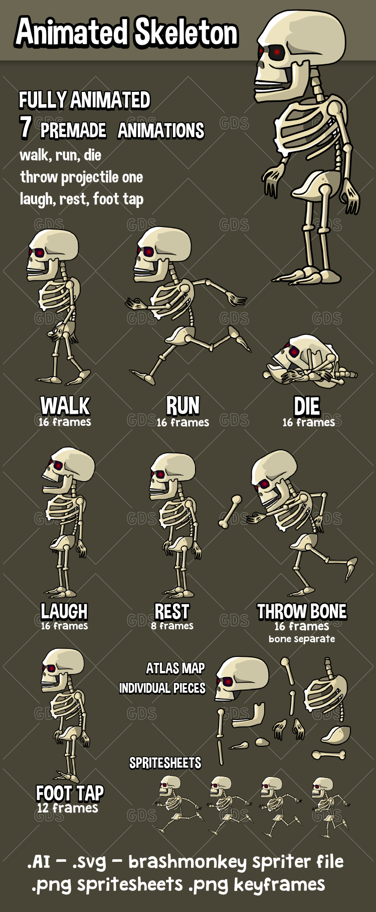 Animated skeleton sprite