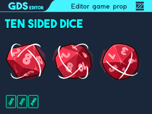 Animated ten sided dice