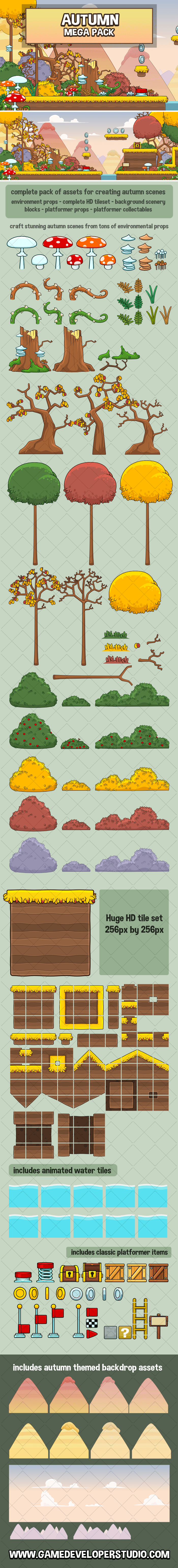 autumn themed game asset mega pack