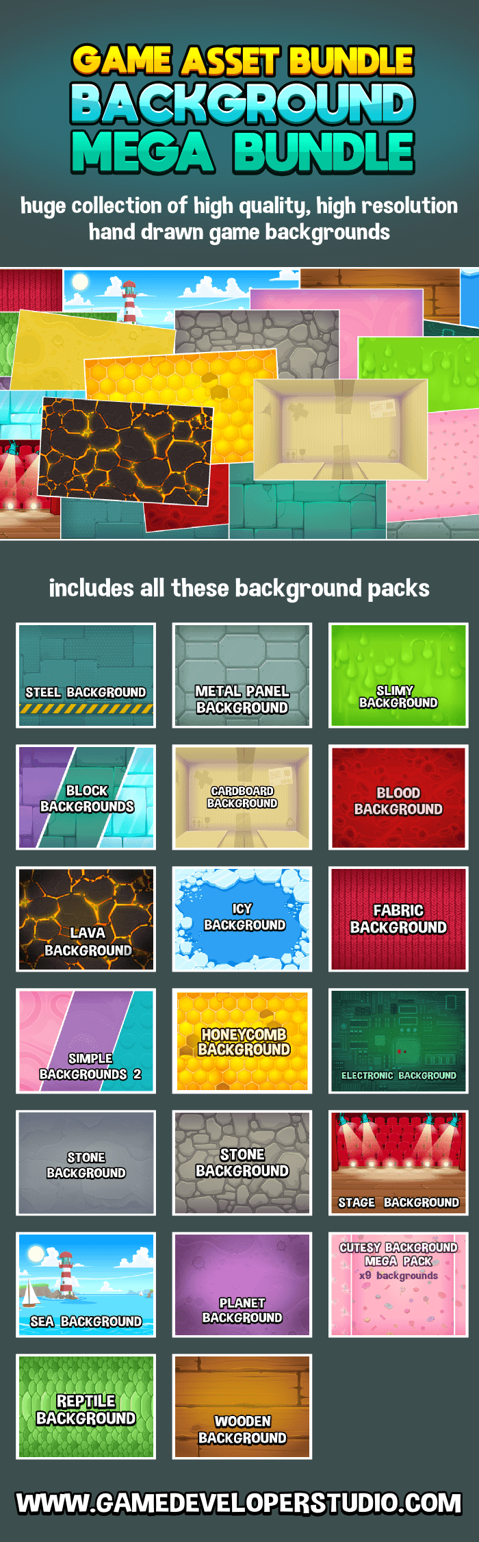 Background texture mega bundle