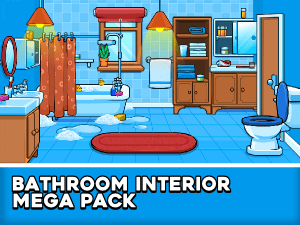 Bathroom interior environement design pack