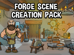 Blacksmith forge 2d scene creation pack