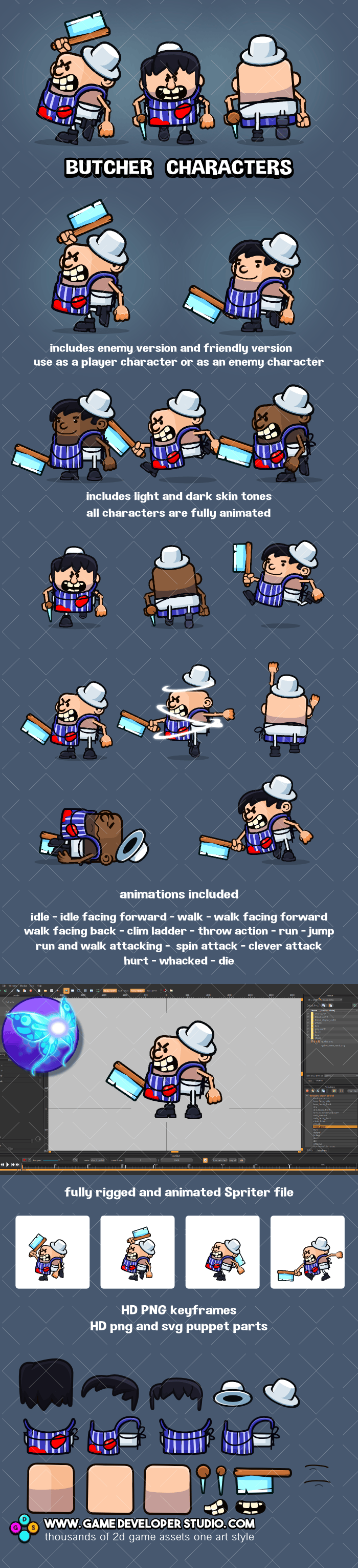 Butchers game characters pack