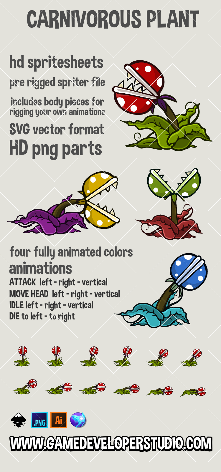 Carnivorous plant game asset