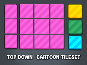 Cartoon top down tileset