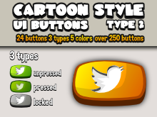 Cartoon ui buttons 2