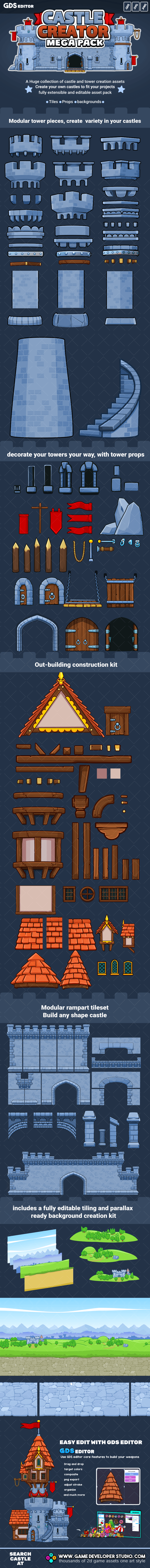 Castle creator game asset mega pack