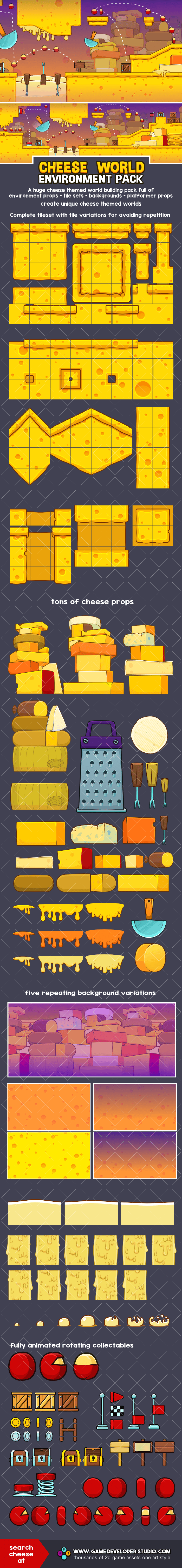 Cheese world mega environment creation pack