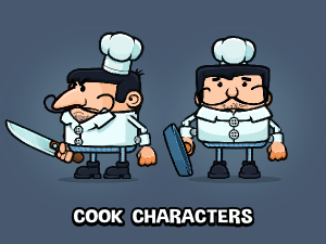 chef and cooks game character pack