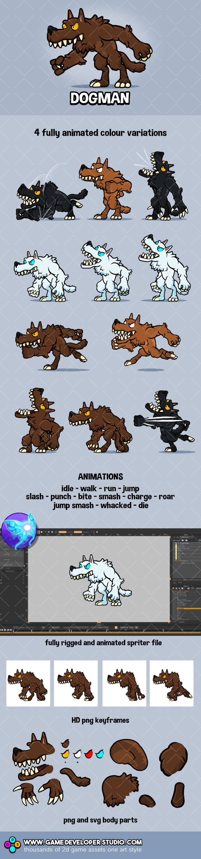 Dogman game sprite