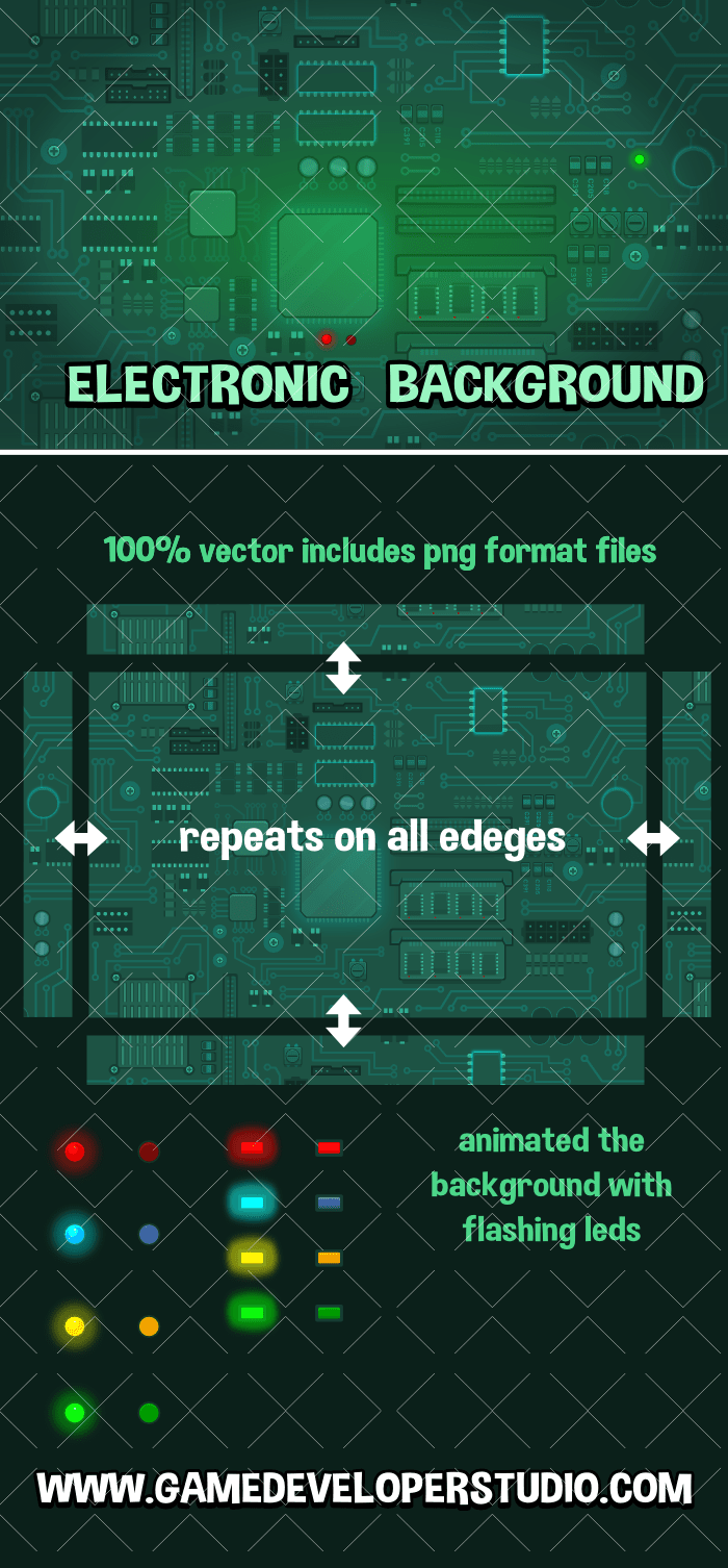 Electronics scene background