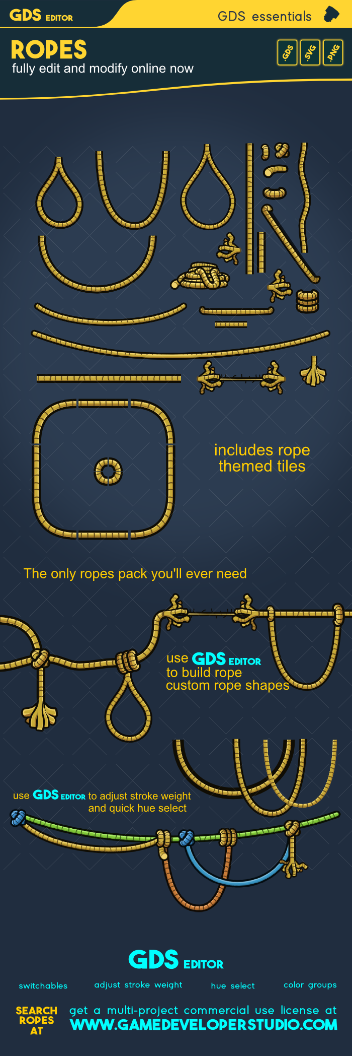 extensible ropes sprite pack