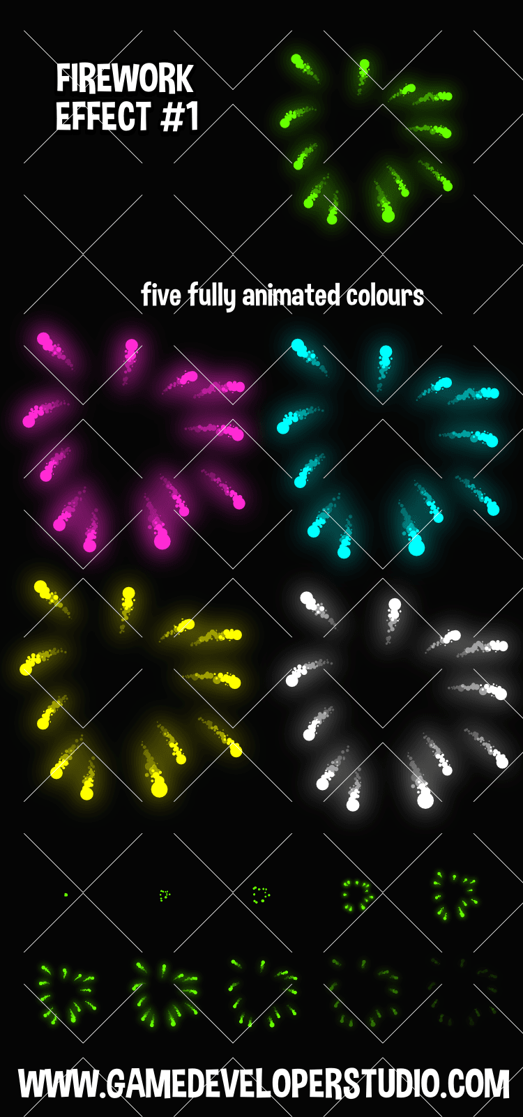 Firework effect 2D game asset