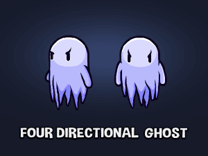 ghost four directional game sprite