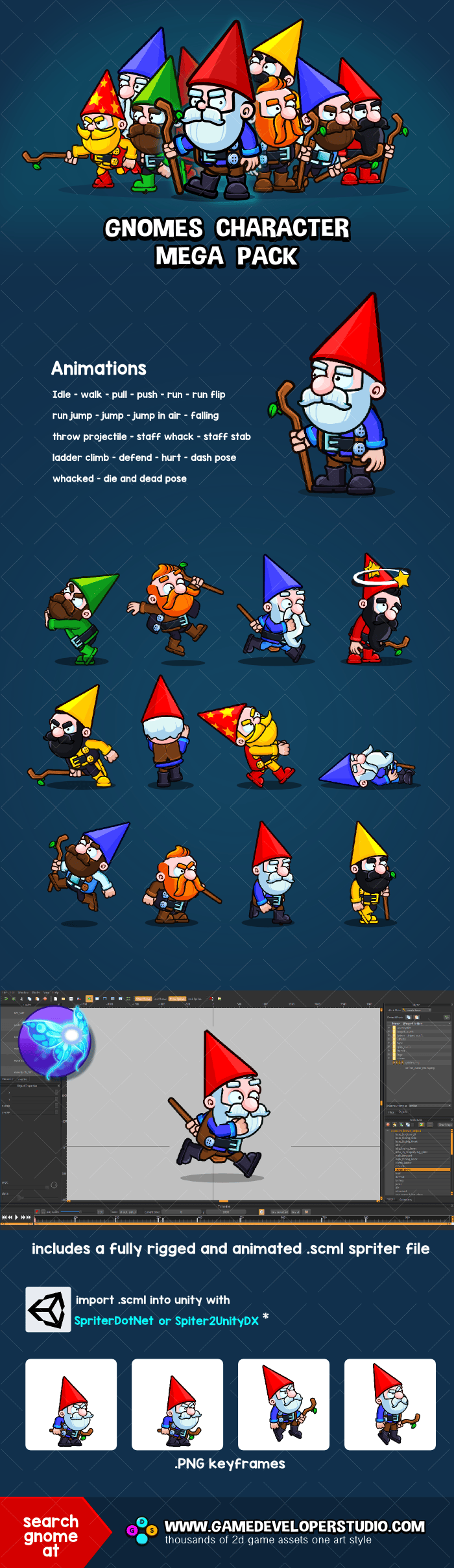 Gnomes mega character pack