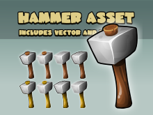 Hammer game asset