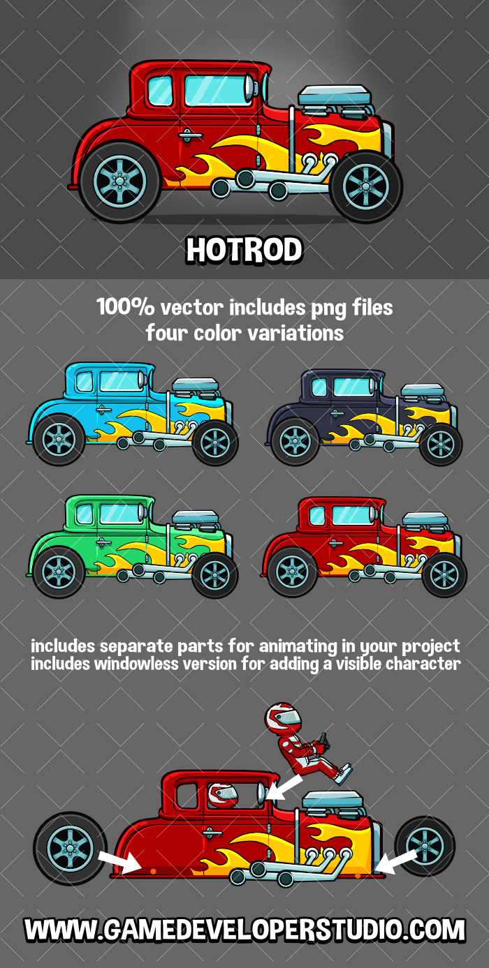 Hotrod game sprite