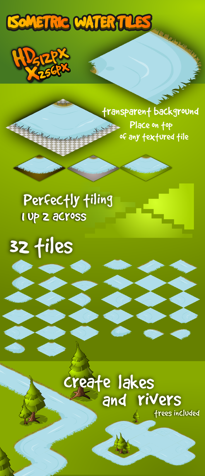 Isometric water tiles