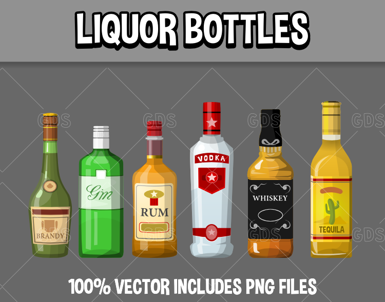 Liquor bottles