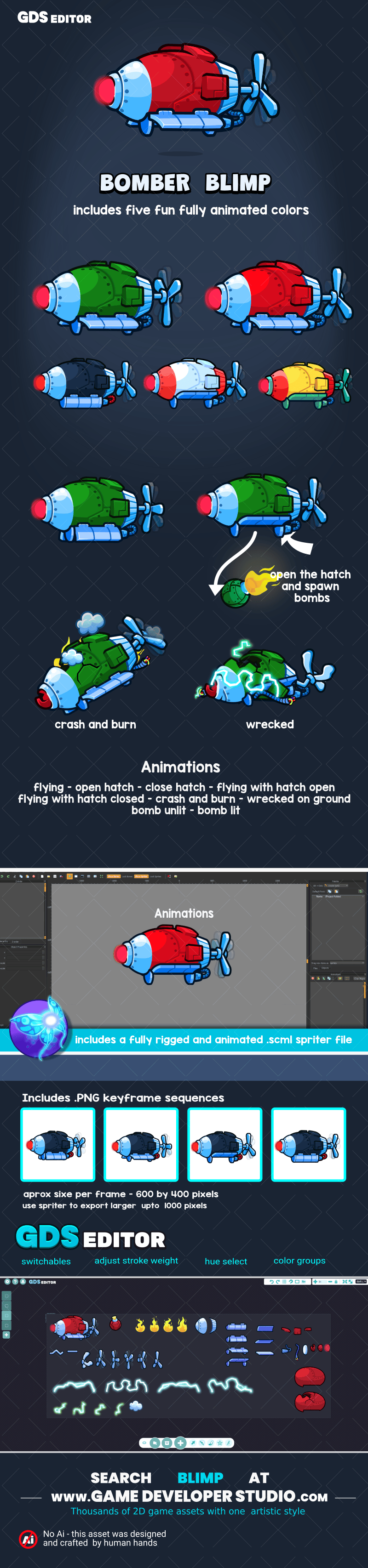 Mechanoid bomber blimp