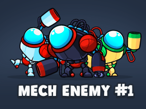Mechanoid enemy game sprite number one