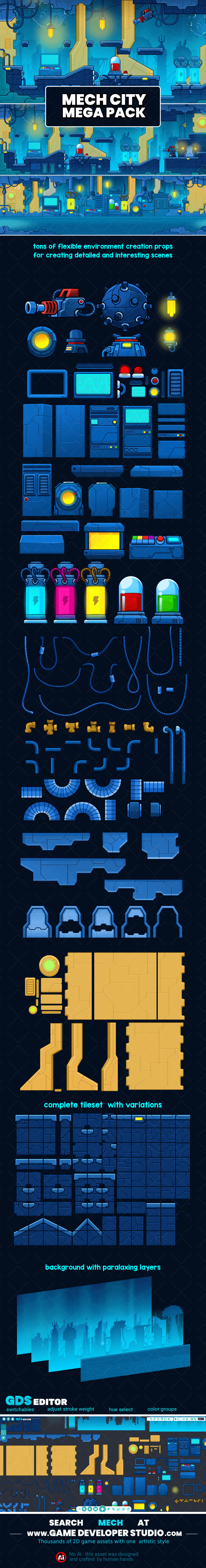 Mech city environement design mega pack