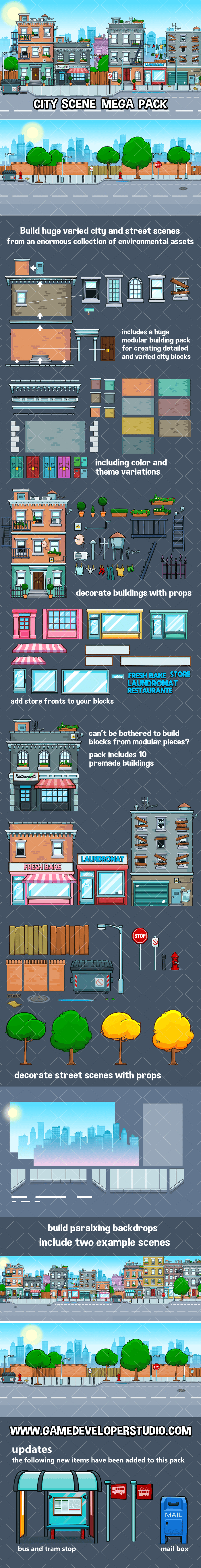 Mega city scene construcion pack