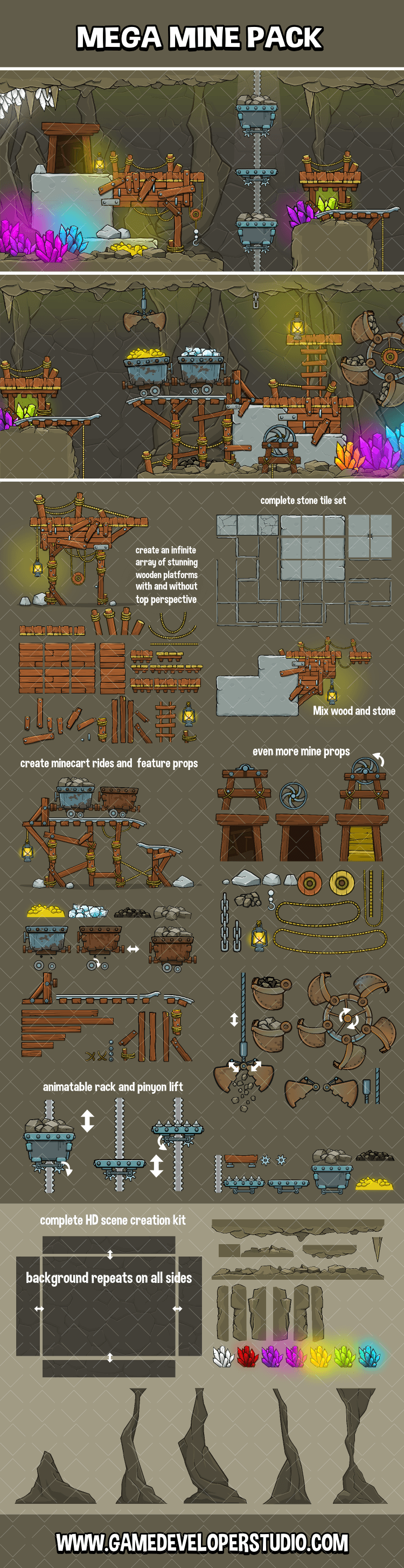 Mega mine creation pack