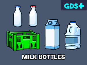 Milk bottle icons