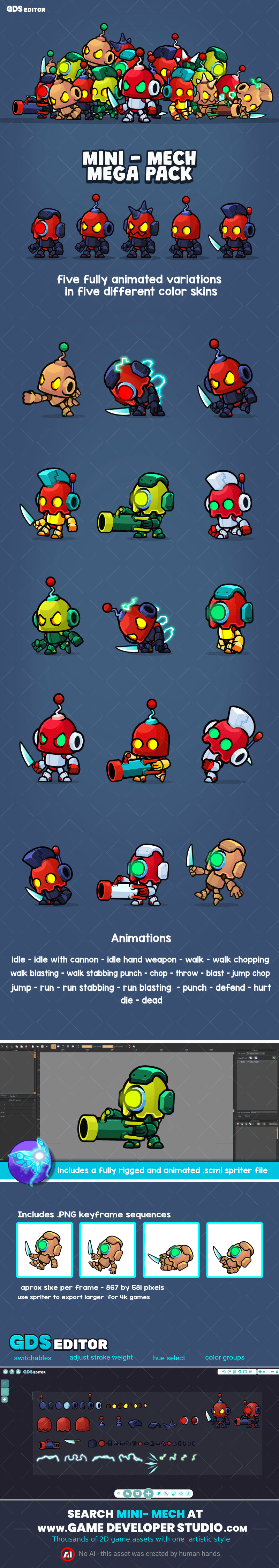 Mini Mech enemy mega pack