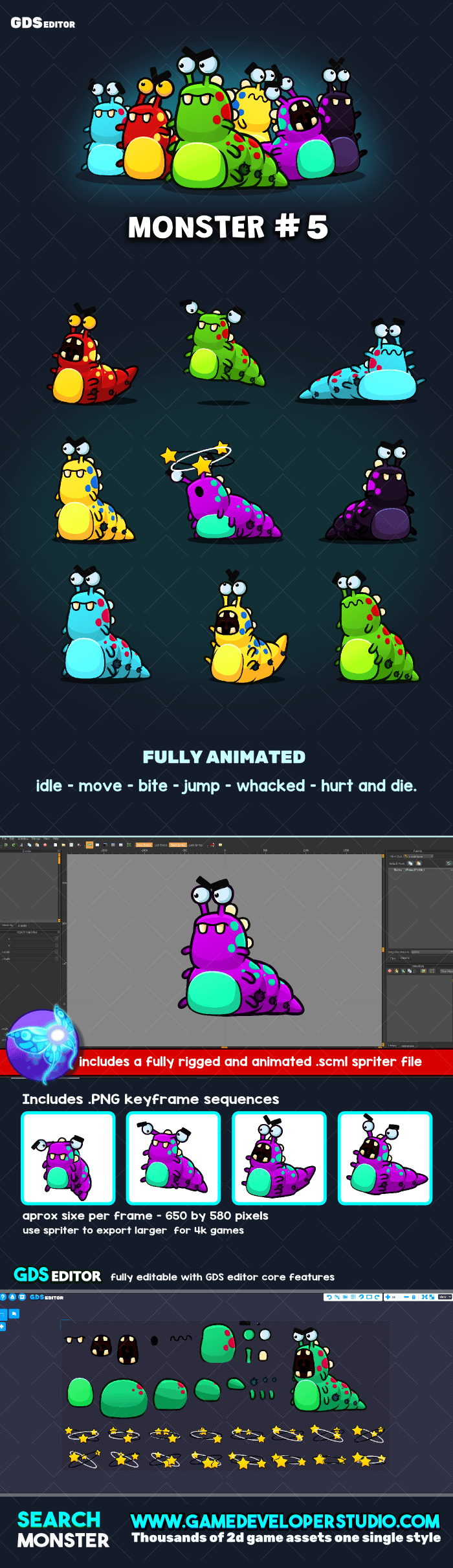 Monster game sprite number five - the slug