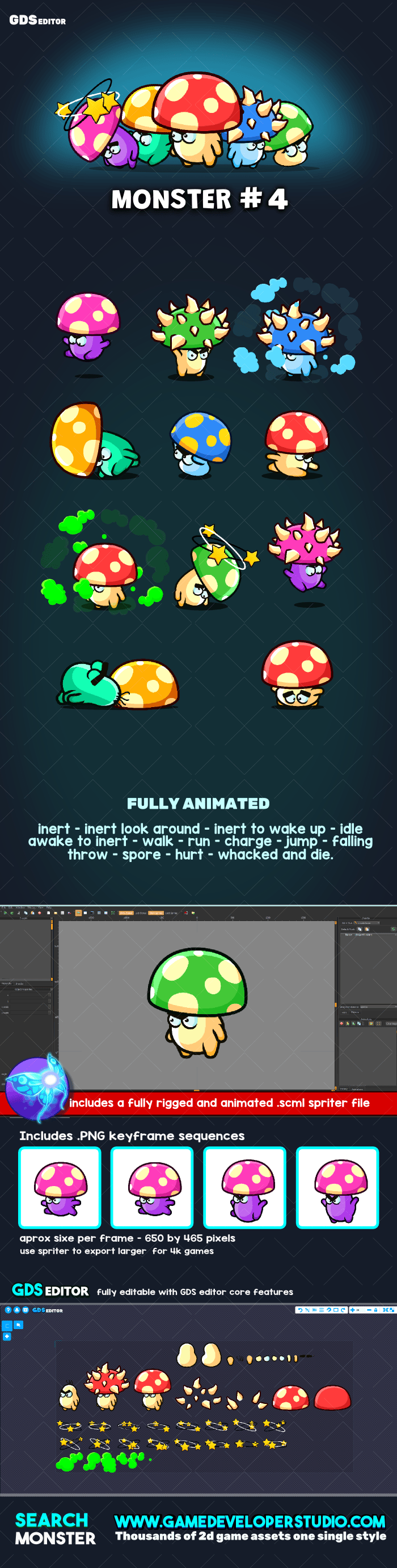 monster number four mushroom monster