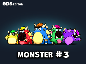 Monster number three animated monster Sprite