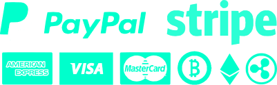 paypal stripe mastercard visa american express bitcoin ethereum ripple
