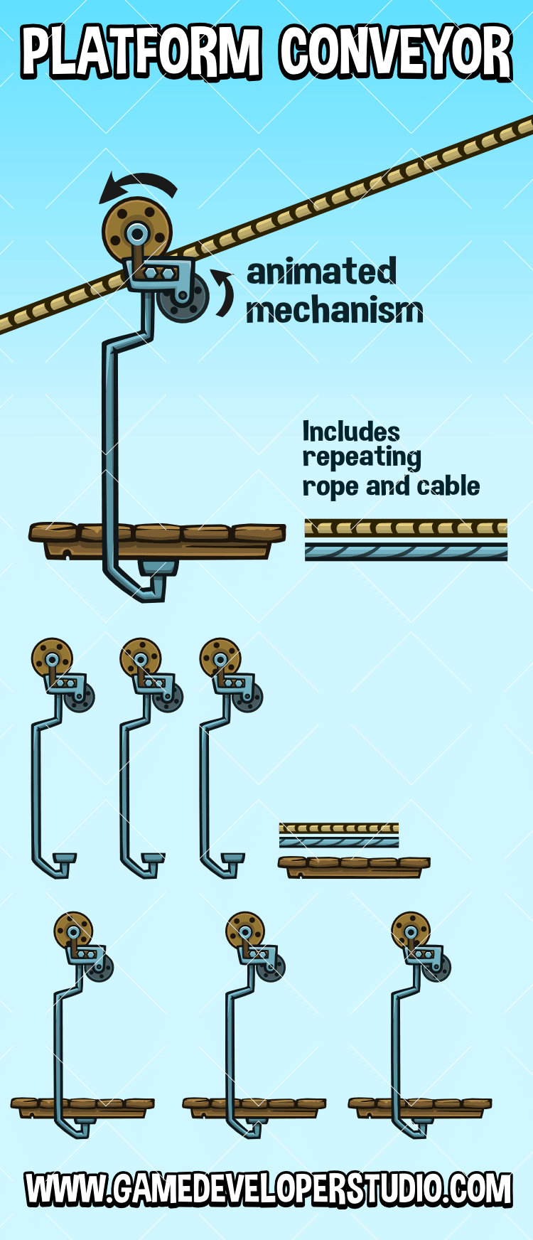 Platform conveyor game asset