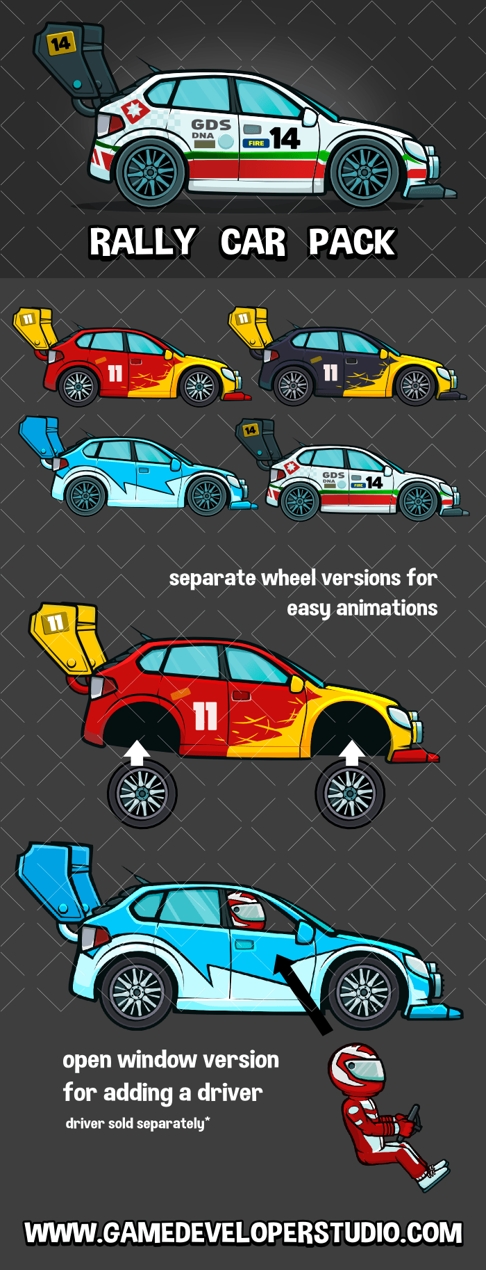 Rally car pack
