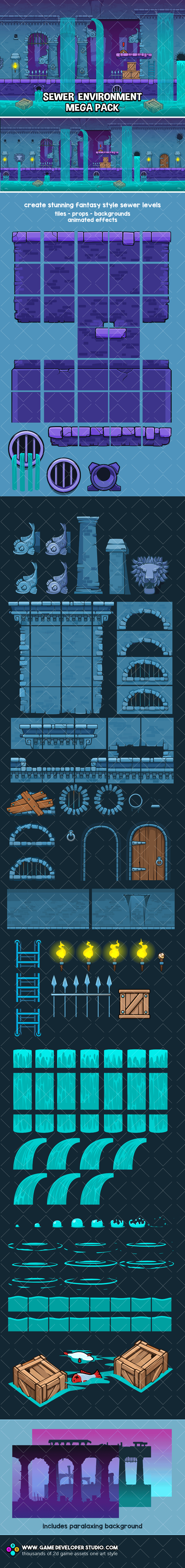 Sewer environment creation mega pack