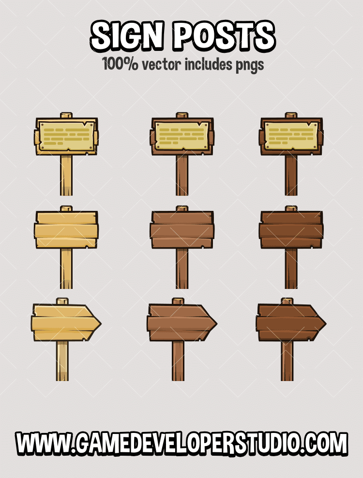 sign posts game asset