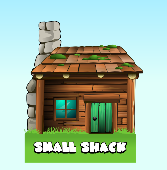 Small wooden shack