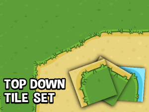 Top down grass tile set