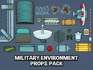 Top down military environment assets